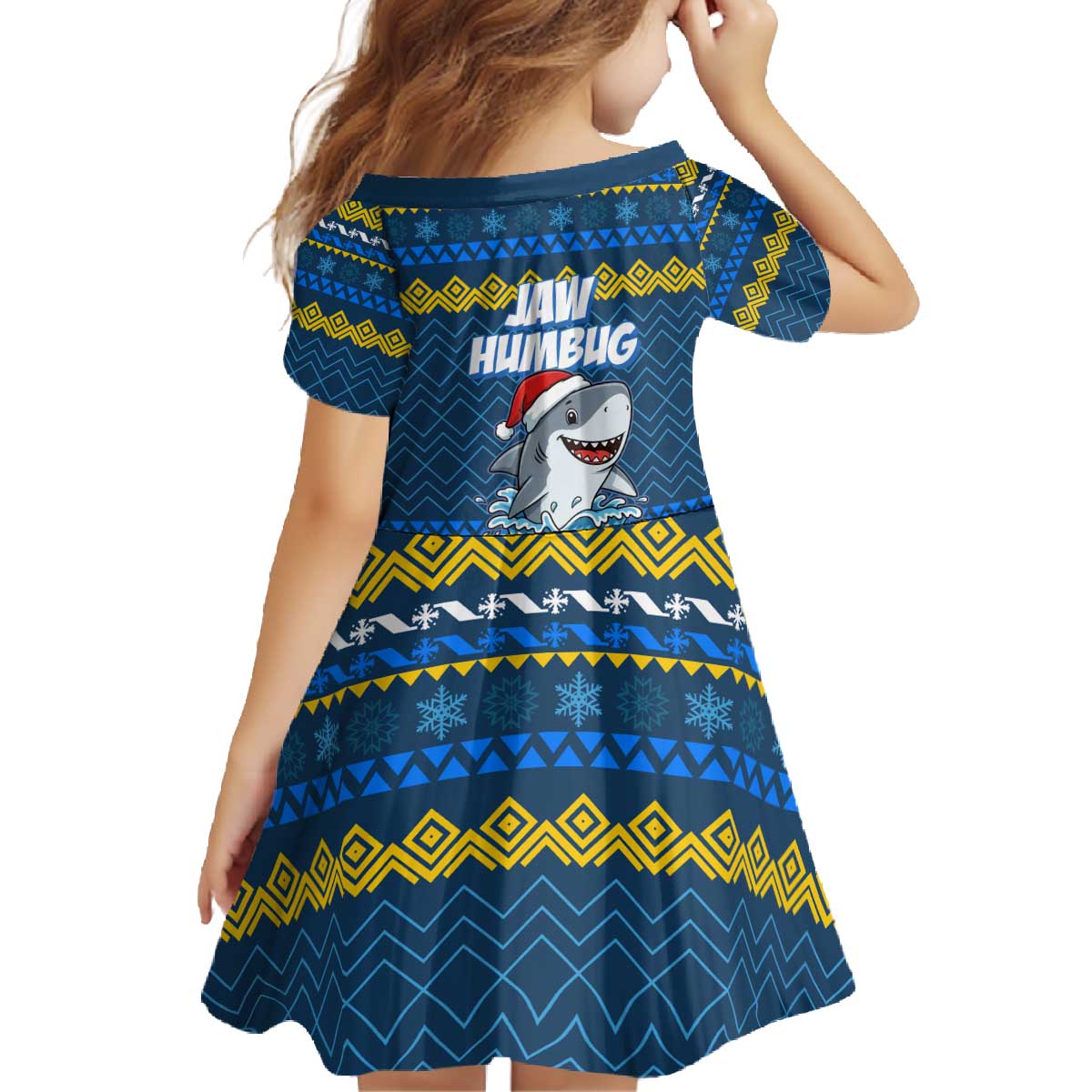 Christmas Jaw Humbug Family Matching Off The Shoulder Long Sleeve Dress and Hawaiian Shirt Xmas Holiday Patterns - Wonder Print Shop