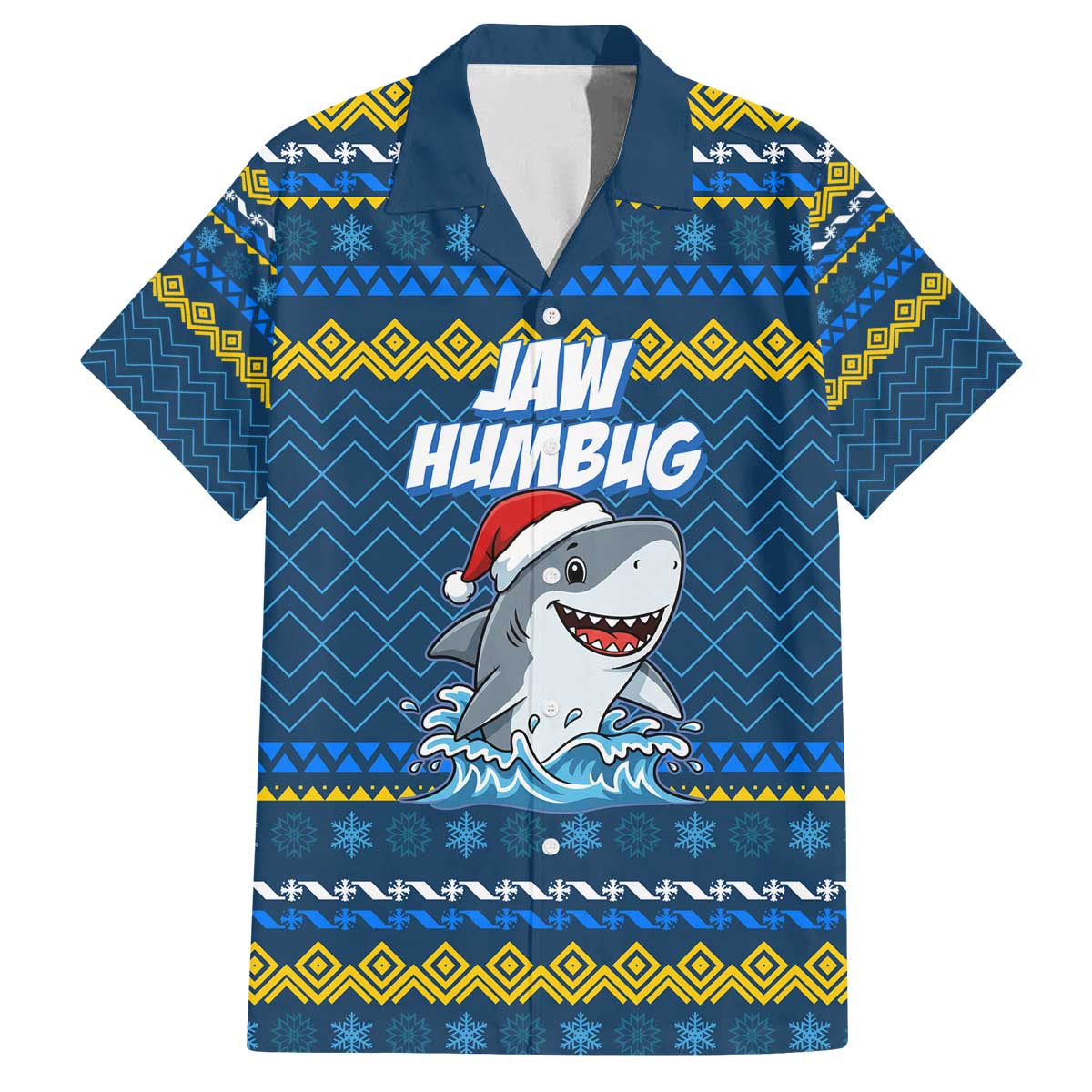 Christmas Jaw Humbug Family Matching Off The Shoulder Long Sleeve Dress and Hawaiian Shirt Xmas Holiday Patterns - Wonder Print Shop