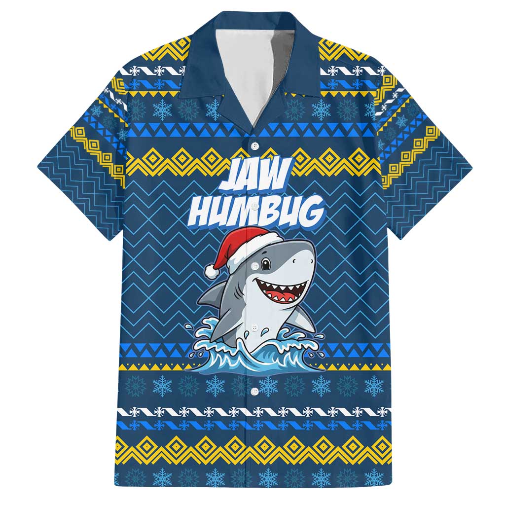 Christmas Jaw Humbug Family Matching Short Sleeve Bodycon Dress and Hawaiian Shirt Xmas Holiday Patterns - Wonder Print Shop