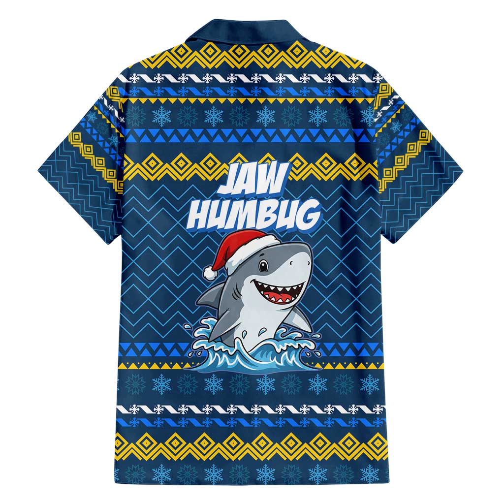 Christmas Jaw Humbug Family Matching Short Sleeve Bodycon Dress and Hawaiian Shirt Xmas Holiday Patterns - Wonder Print Shop