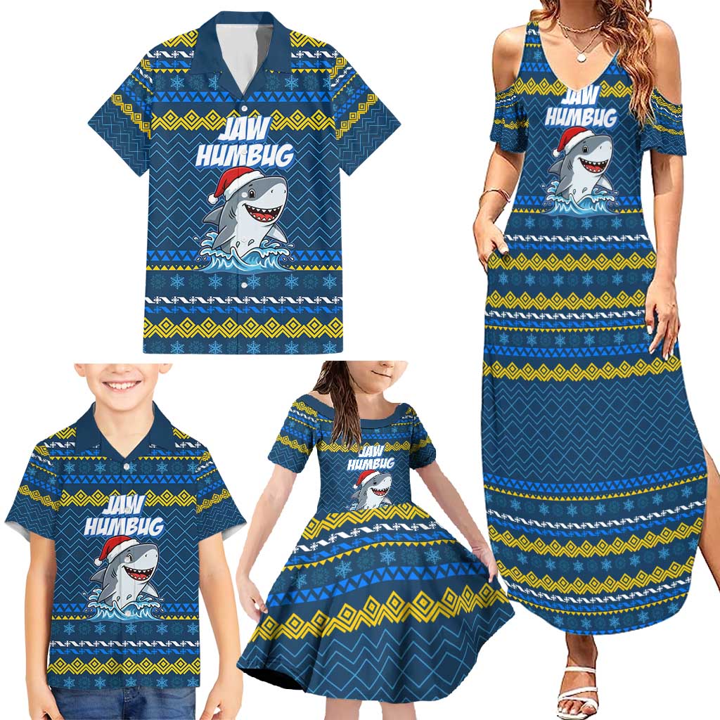 Christmas Jaw Humbug Family Matching Summer Maxi Dress and Hawaiian Shirt Xmas Holiday Patterns - Wonder Print Shop