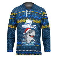 Christmas Jaw Humbug Hockey Jersey Xmas Holiday Patterns - Wonder Print Shop