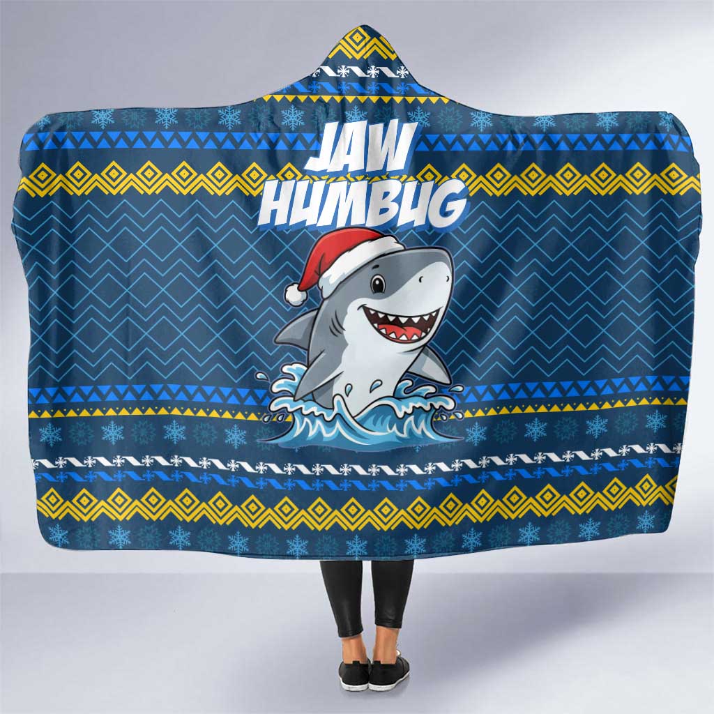 Christmas Jaw Humbug Hooded Blanket Xmas Holiday Patterns - Wonder Print Shop