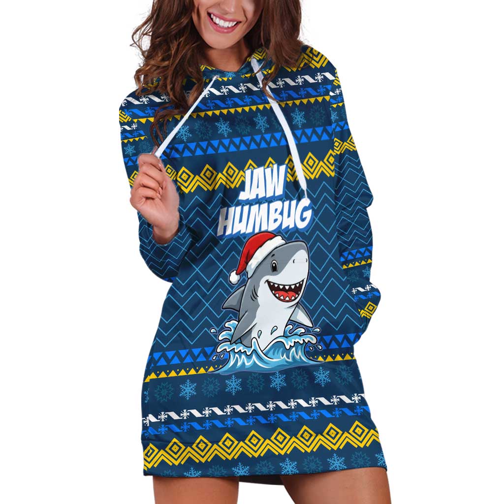 Christmas Jaw Humbug Hoodie Dress Xmas Holiday Patterns - Wonder Print Shop