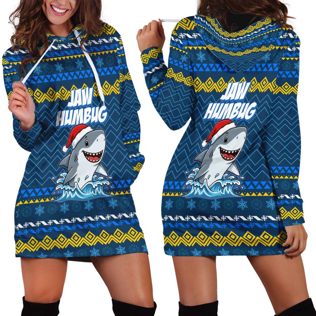 Christmas Jaw Humbug Hoodie Dress Xmas Holiday Patterns - Wonder Print Shop