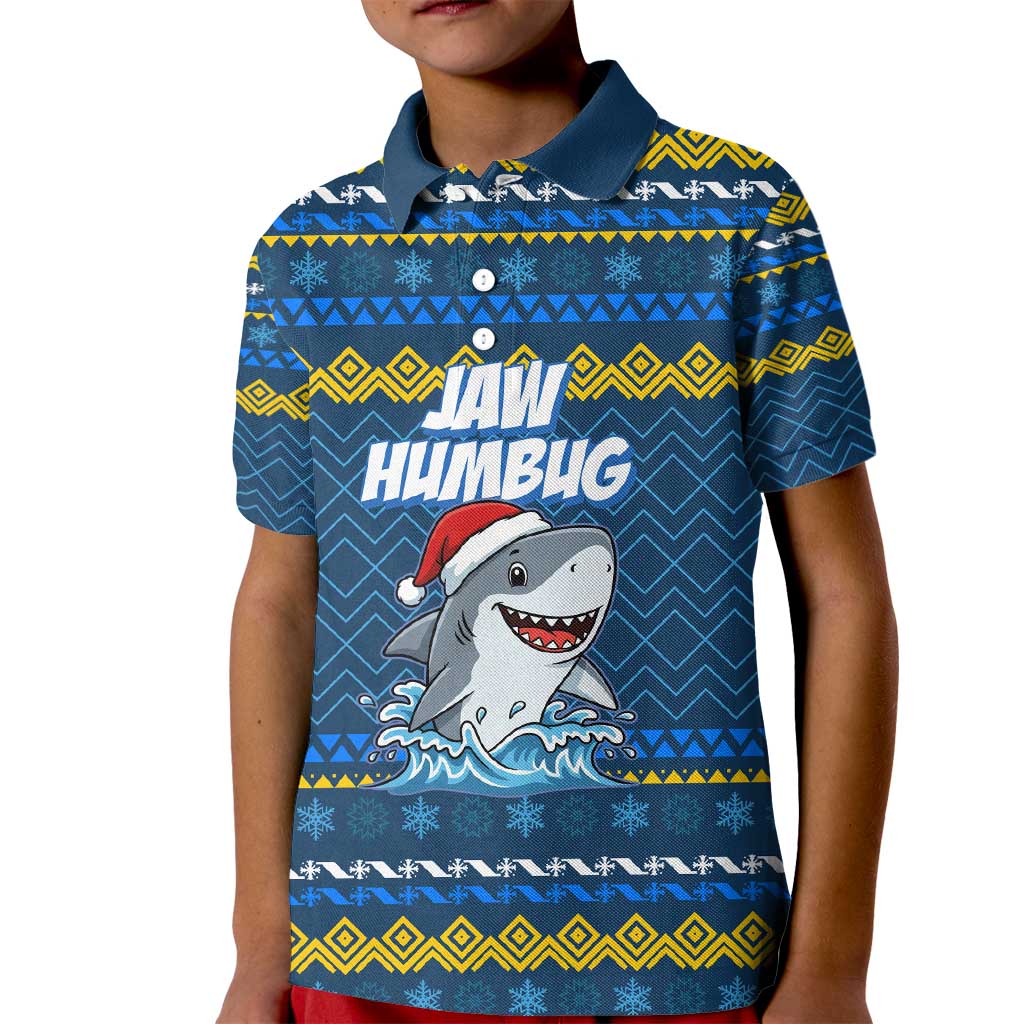 Christmas Jaw Humbug Kid Polo Shirt Xmas Holiday Patterns - Wonder Print Shop
