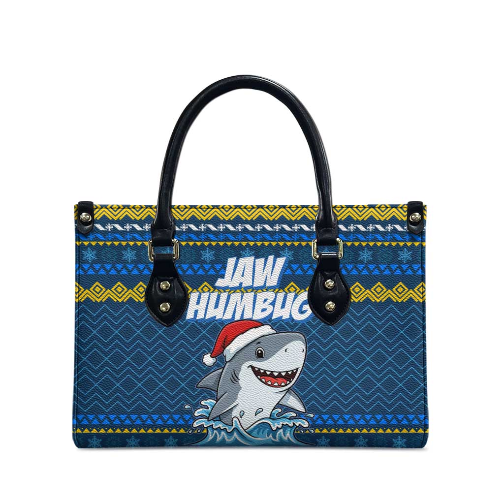 Christmas Jaw Humbug Leather Bag Xmas Holiday Patterns - Wonder Print Shop