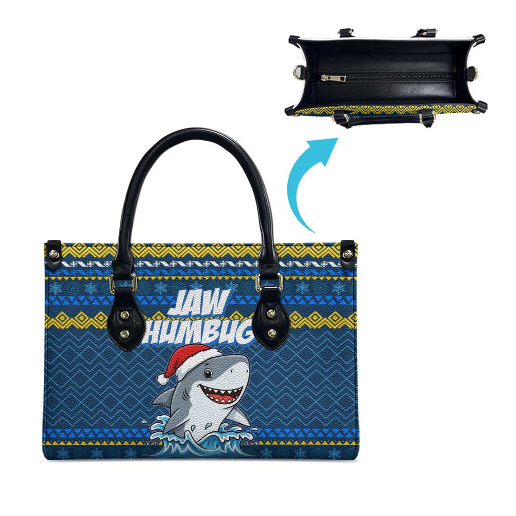 Christmas Jaw Humbug Leather Bag Xmas Holiday Patterns - Wonder Print Shop