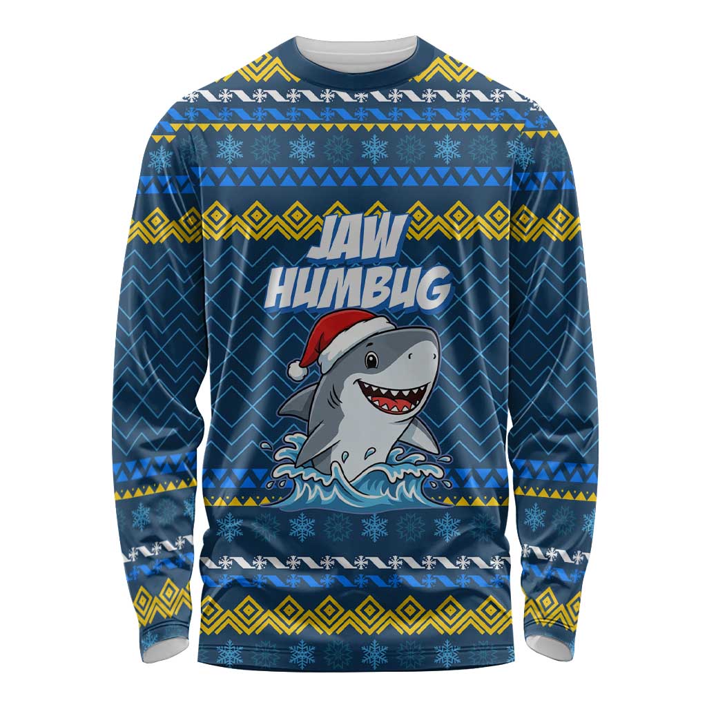 Christmas Jaw Humbug Long Sleeve Shirt Xmas Holiday Patterns - Wonder Print Shop