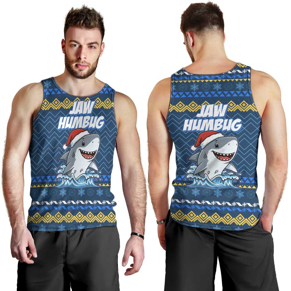 Christmas Jaw Humbug Men Tank Top Xmas Holiday Patterns - Wonder Print Shop