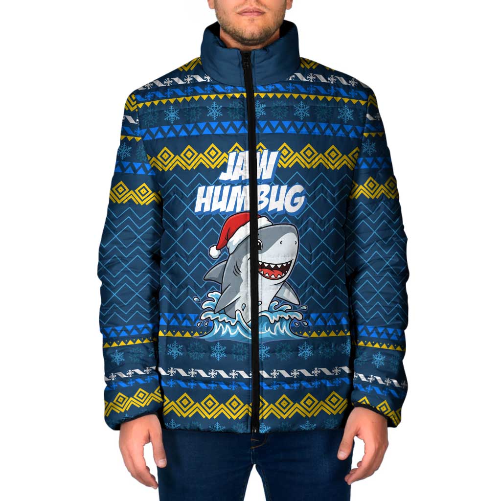 Christmas Jaw Humbug Padded Jacket Xmas Holiday Patterns - Wonder Print Shop