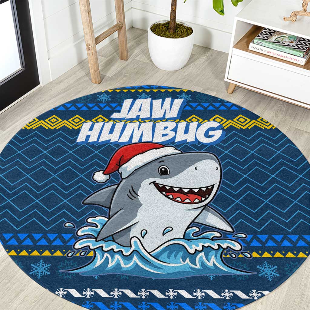 Christmas Jaw Humbug Round Carpet Xmas Holiday Patterns - Wonder Print Shop