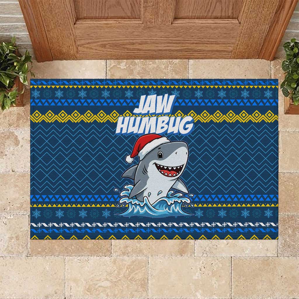 Christmas Jaw Humbug Rubber Doormat Xmas Holiday Patterns - Wonder Print Shop