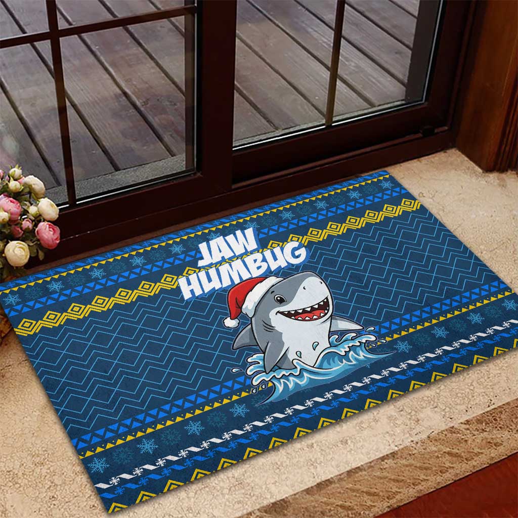 Christmas Jaw Humbug Rubber Doormat Xmas Holiday Patterns - Wonder Print Shop