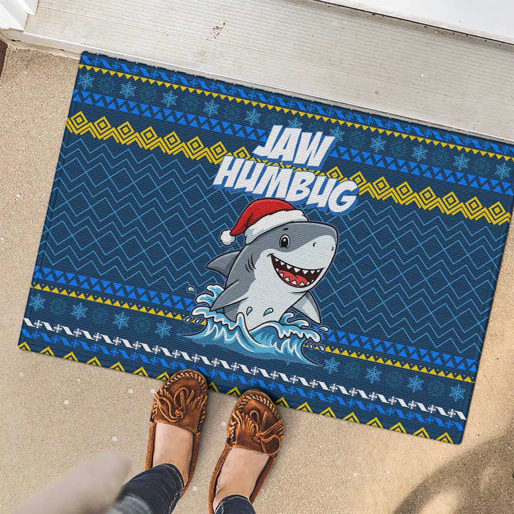 Christmas Jaw Humbug Rubber Doormat Xmas Holiday Patterns - Wonder Print Shop