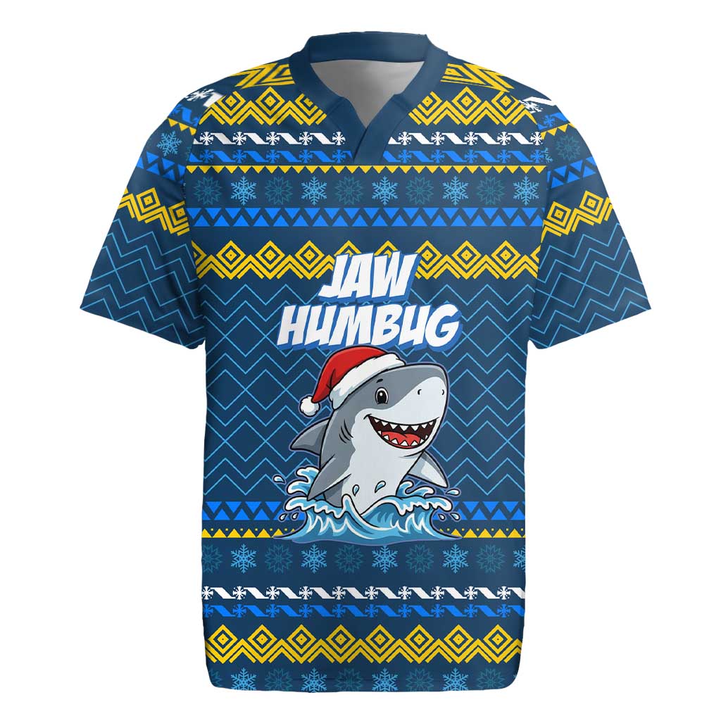 Christmas Jaw Humbug Rugby Jersey Xmas Holiday Patterns - Wonder Print Shop