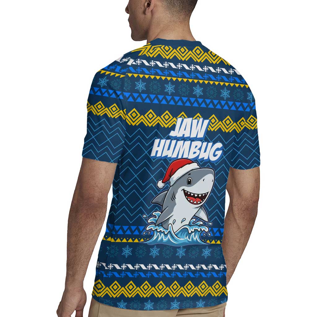 Christmas Jaw Humbug Rugby Jersey Xmas Holiday Patterns - Wonder Print Shop