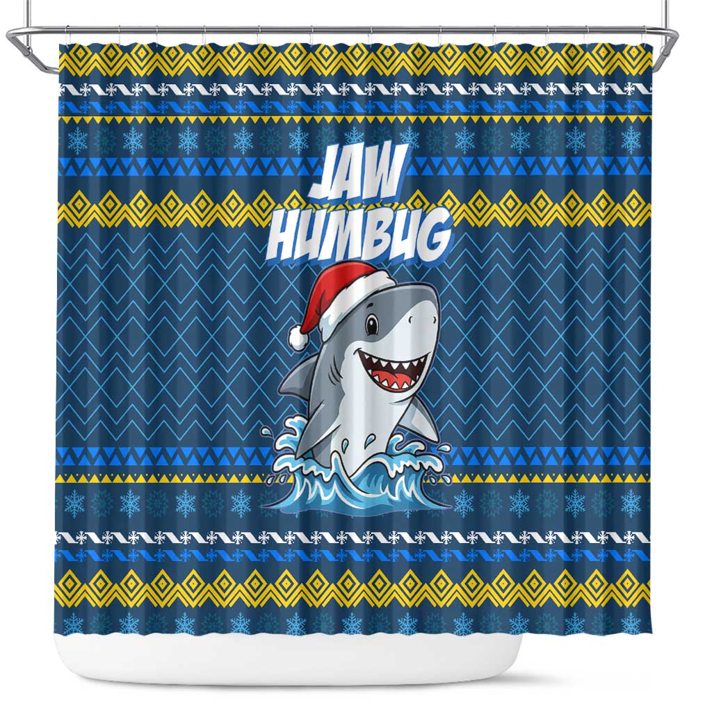 Christmas Jaw Humbug Shower Curtain Xmas Holiday Patterns - Wonder Print Shop