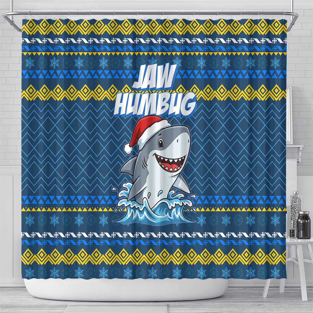 Christmas Jaw Humbug Shower Curtain Xmas Holiday Patterns - Wonder Print Shop