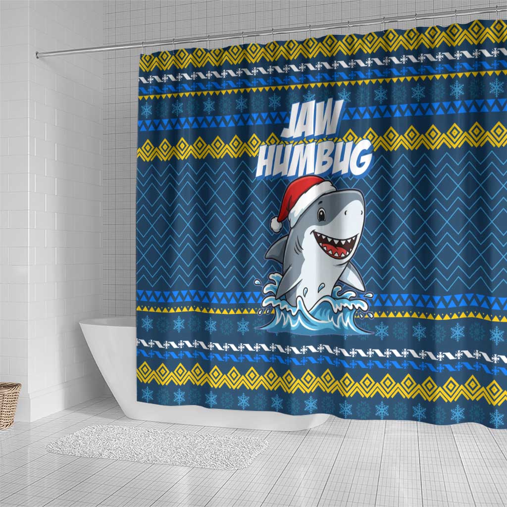 Christmas Jaw Humbug Shower Curtain Xmas Holiday Patterns - Wonder Print Shop