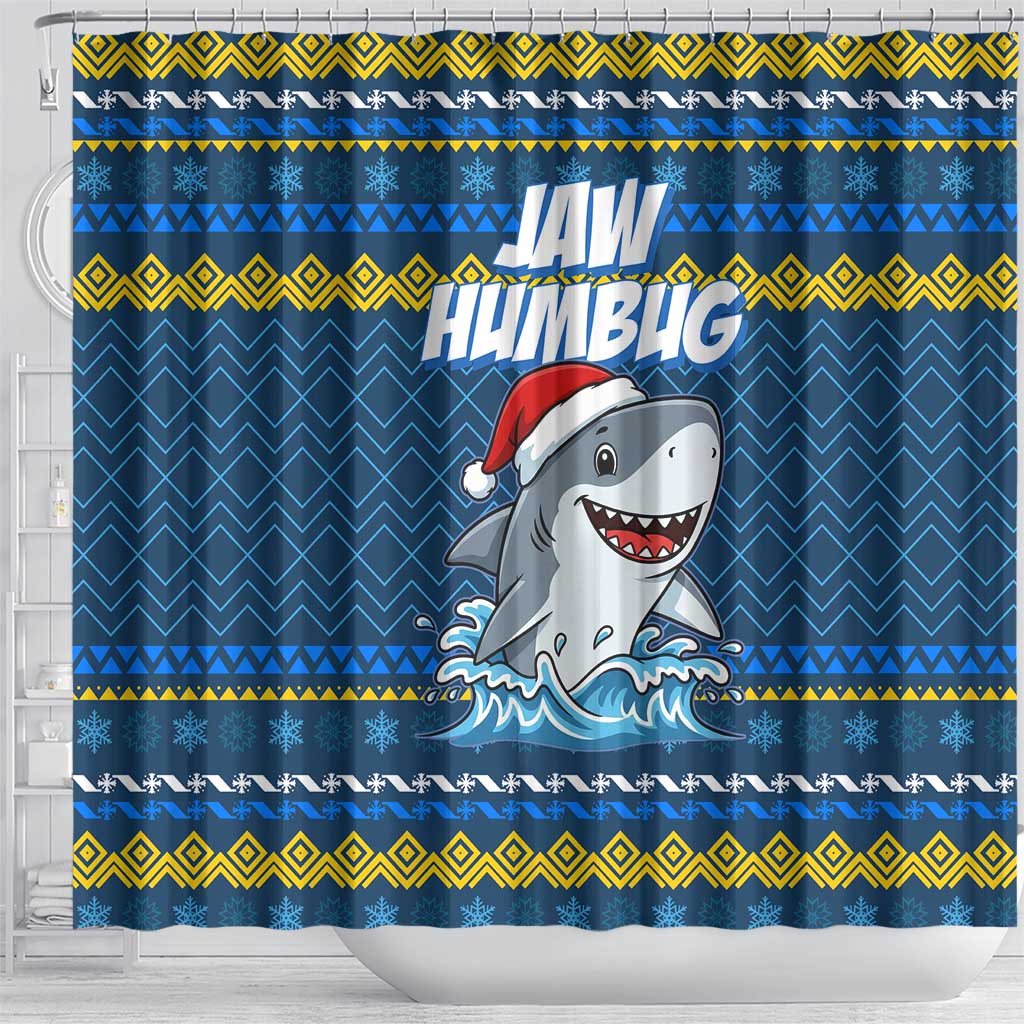 Christmas Jaw Humbug Shower Curtain Xmas Holiday Patterns - Wonder Print Shop
