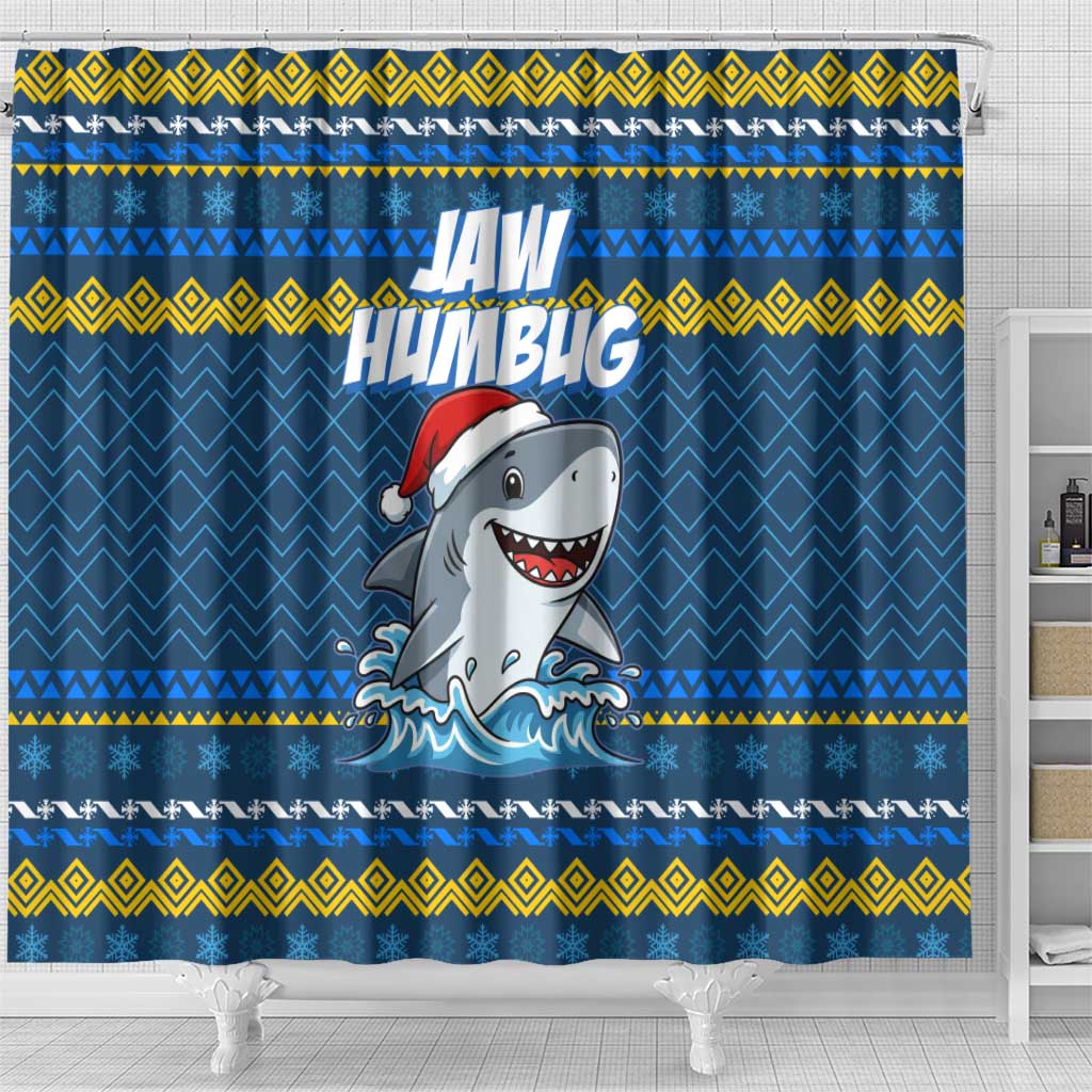 Christmas Jaw Humbug Shower Curtain Xmas Holiday Patterns - Wonder Print Shop