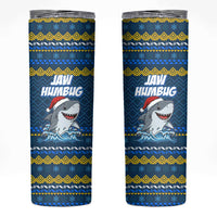 Christmas Jaw Humbug Skinny Tumbler Xmas Holiday Patterns - Wonder Print Shop