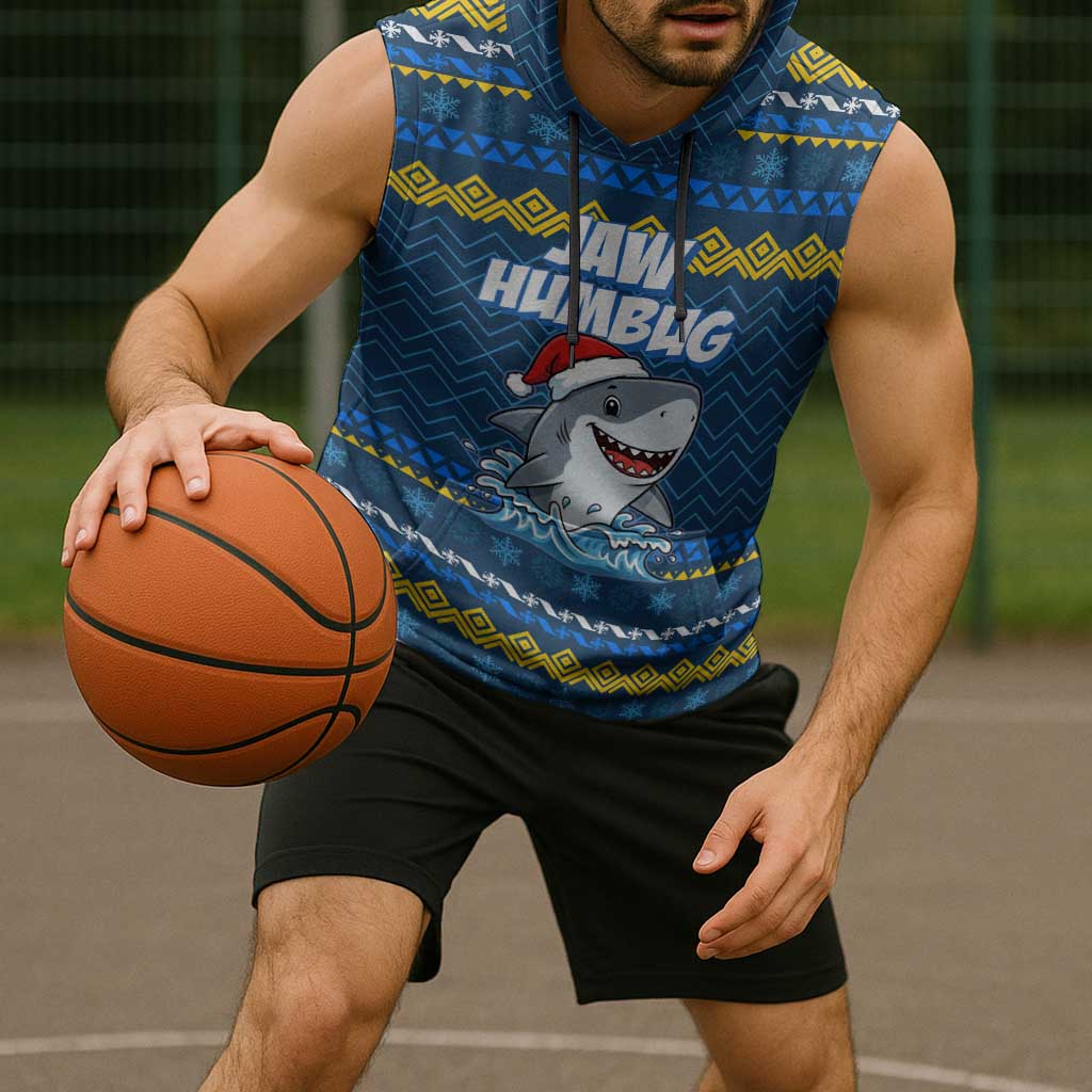 Christmas Jaw Humbug Sleeveless Hoodie Xmas Holiday Patterns - Wonder Print Shop