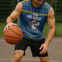 Christmas Jaw Humbug Sleeveless Hoodie Xmas Holiday Patterns - Wonder Print Shop