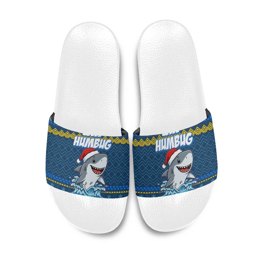 Christmas Jaw Humbug Slide Sandals Xmas Holiday Patterns - Wonder Print Shop