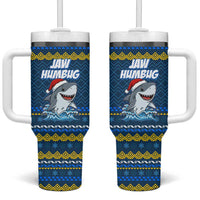 Christmas Jaw Humbug Tumbler With Handle Xmas Holiday Patterns - Wonder Print Shop