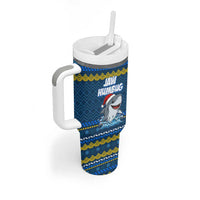 Christmas Jaw Humbug Tumbler With Handle Xmas Holiday Patterns - Wonder Print Shop