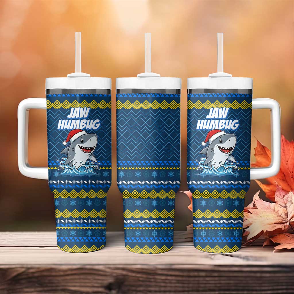 Christmas Jaw Humbug Tumbler With Handle Xmas Holiday Patterns - Wonder Print Shop