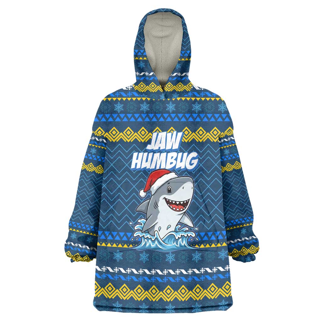 Christmas Jaw Humbug Wearable Blanket Hoodie Xmas Holiday Patterns - Wonder Print Shop