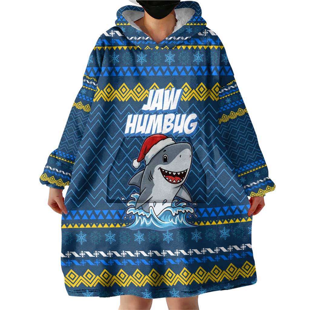 Christmas Jaw Humbug Wearable Blanket Hoodie Xmas Holiday Patterns - Wonder Print Shop
