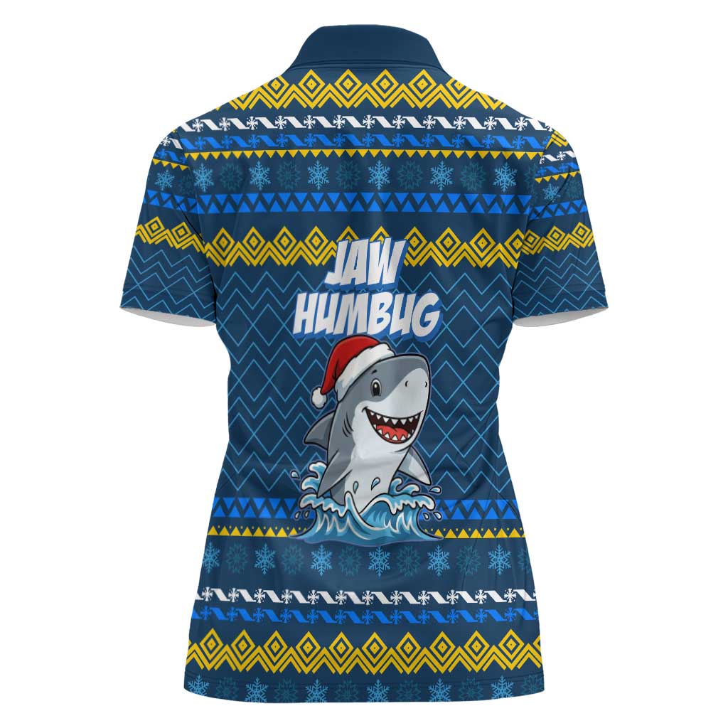 Christmas Jaw Humbug Women Polo Shirt Xmas Holiday Patterns - Wonder Print Shop