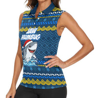 Christmas Jaw Humbug Women Sleeveless Polo Shirt Xmas Holiday Patterns - Wonder Print Shop