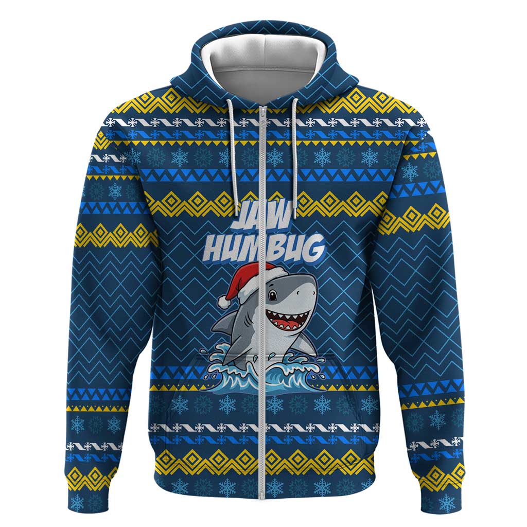 Christmas Jaw Humbug Zip Hoodie Xmas Holiday Patterns - Wonder Print Shop