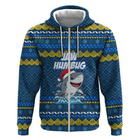Christmas Jaw Humbug Zip Hoodie Xmas Holiday Patterns - Wonder Print Shop
