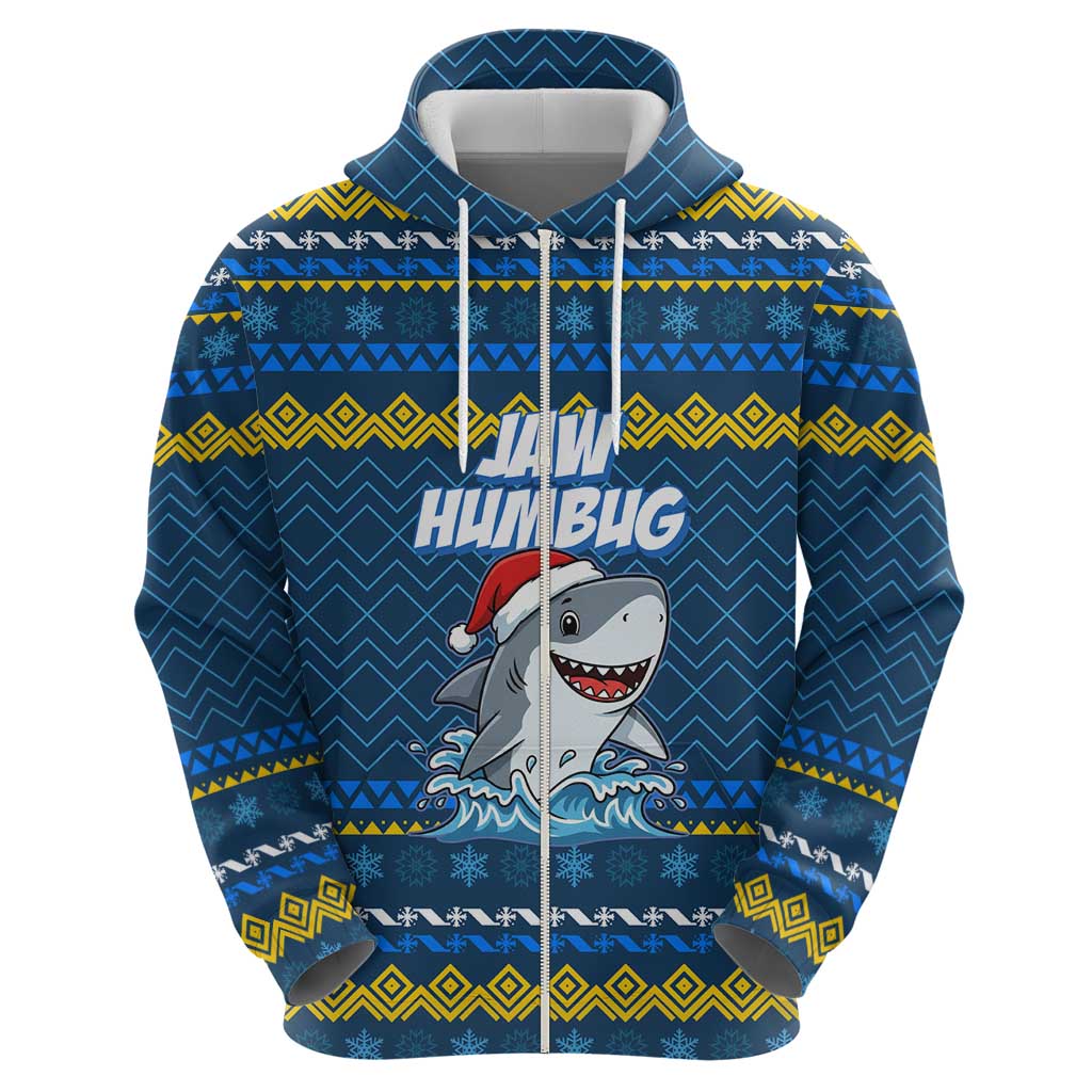 Christmas Jaw Humbug Zip Hoodie Xmas Holiday Patterns - Wonder Print Shop