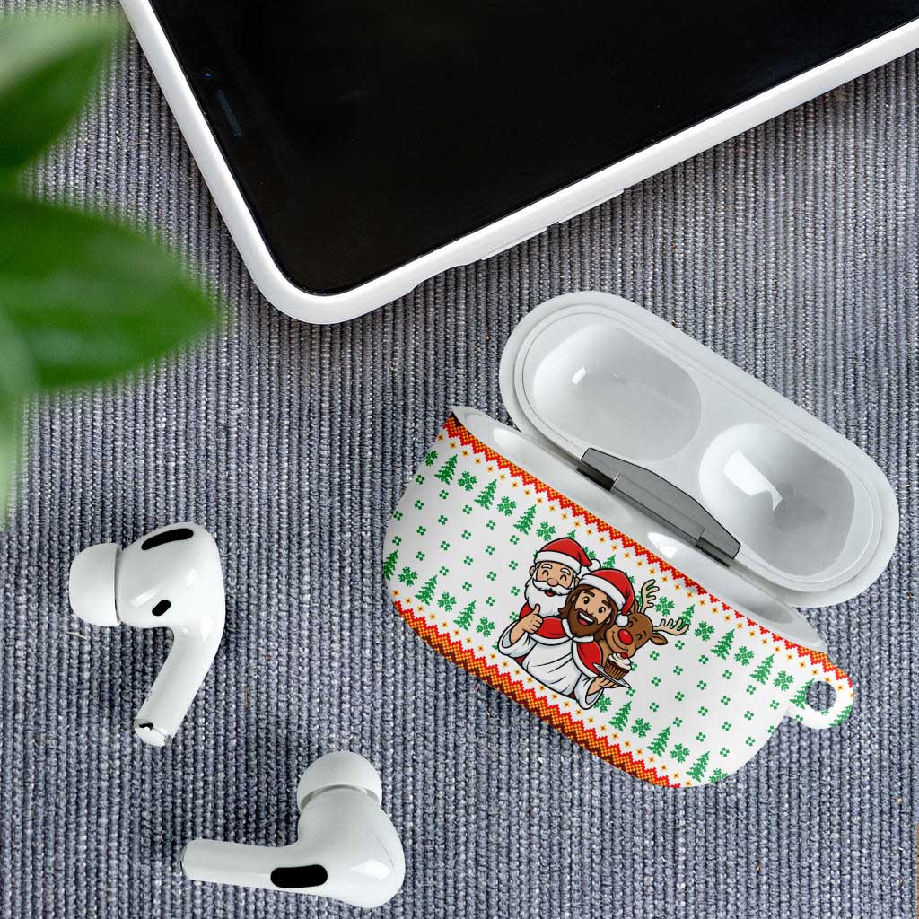 Christmas Jesus Birthday Boy AirPods Case Xmas Holiday Patterns - Wonder Print Shop