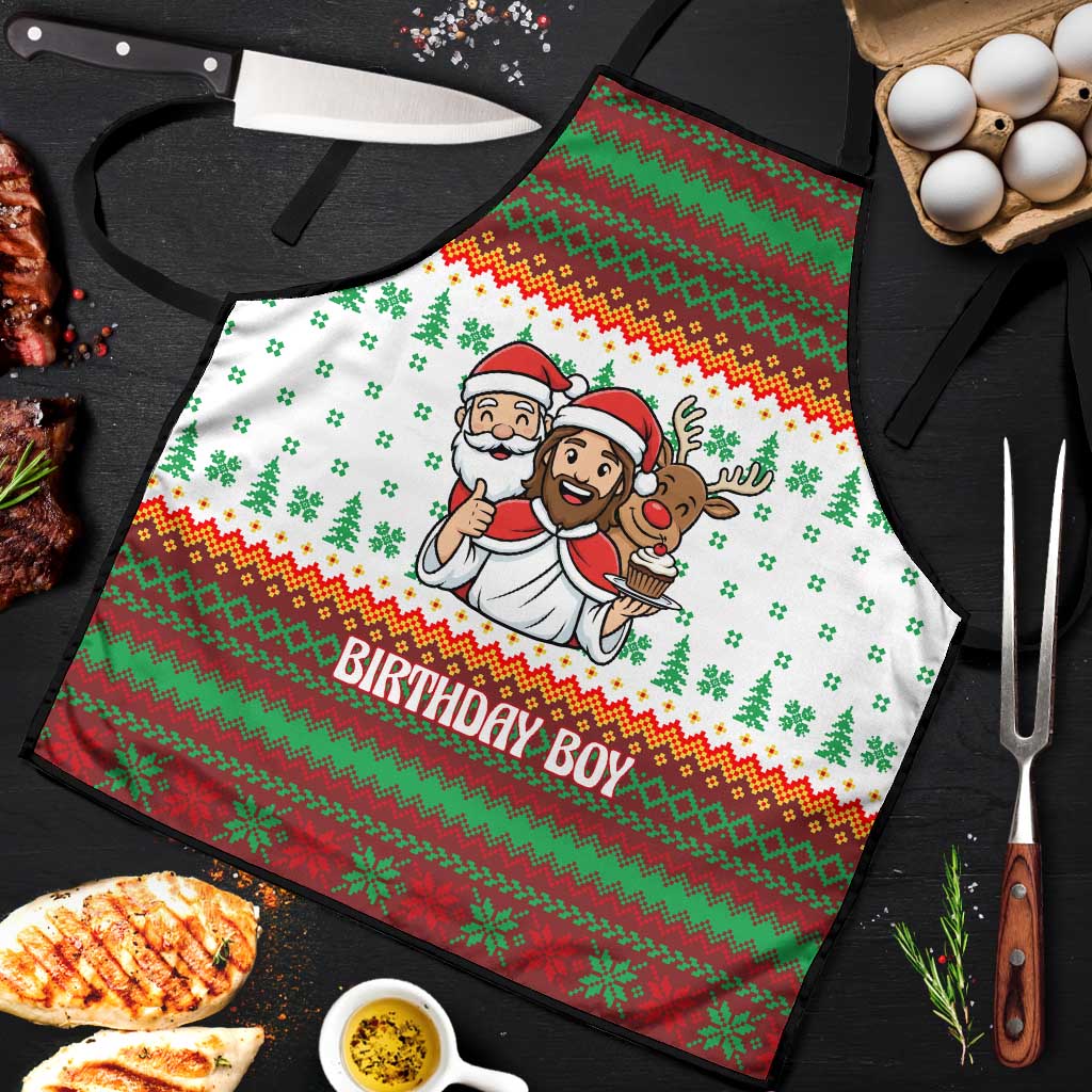 Christmas Jesus Birthday Boy Apron Xmas Holiday Patterns - Wonder Print Shop