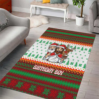 Christmas Jesus Birthday Boy Area Rug Xmas Holiday Patterns - Wonder Print Shop