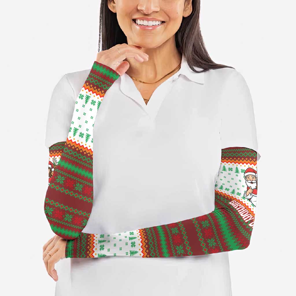 Christmas Jesus Birthday Boy Arm Sleeves Xmas Holiday Patterns - Wonder Print Shop