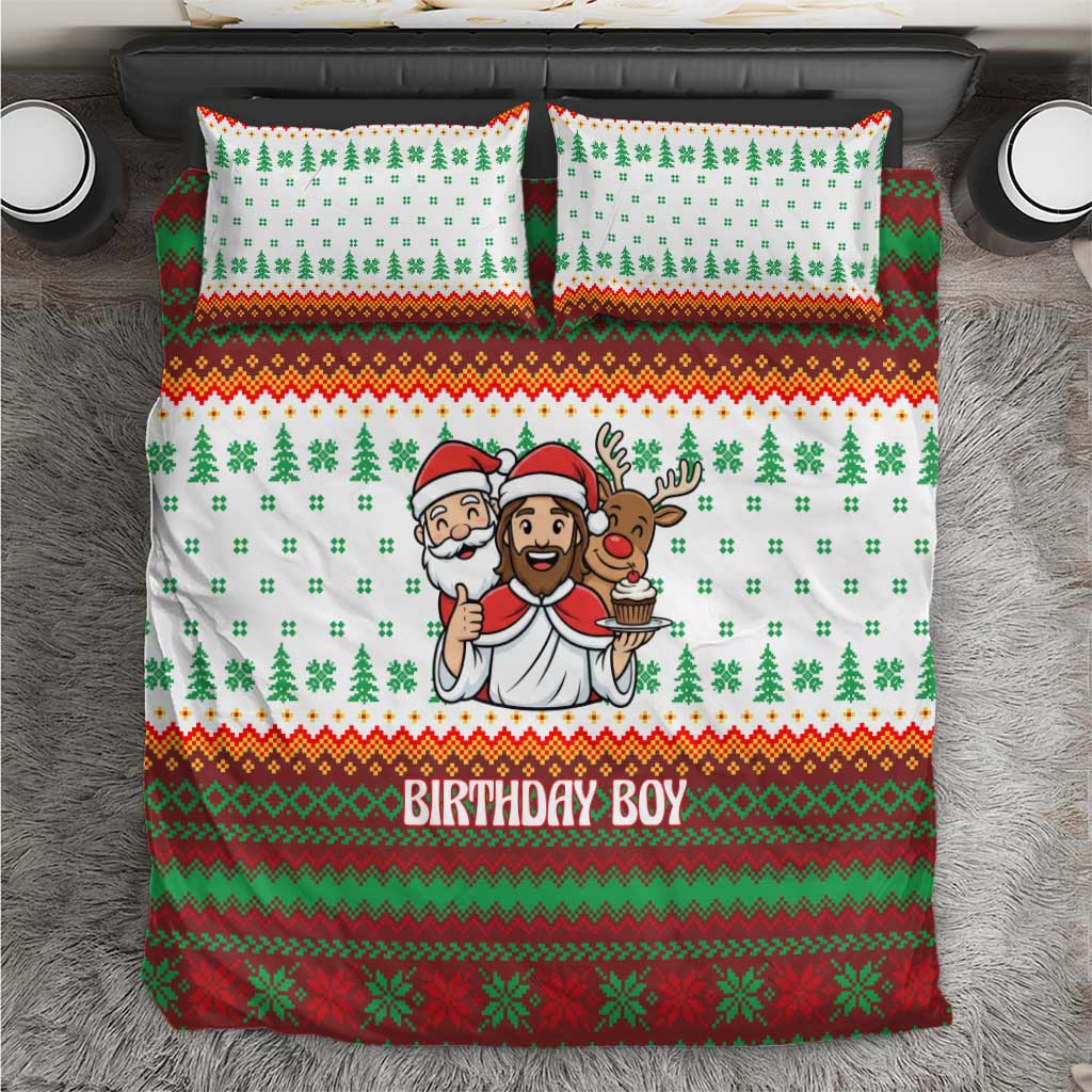 Christmas Jesus Birthday Boy Bedding Set Xmas Holiday Patterns - Wonder Print Shop