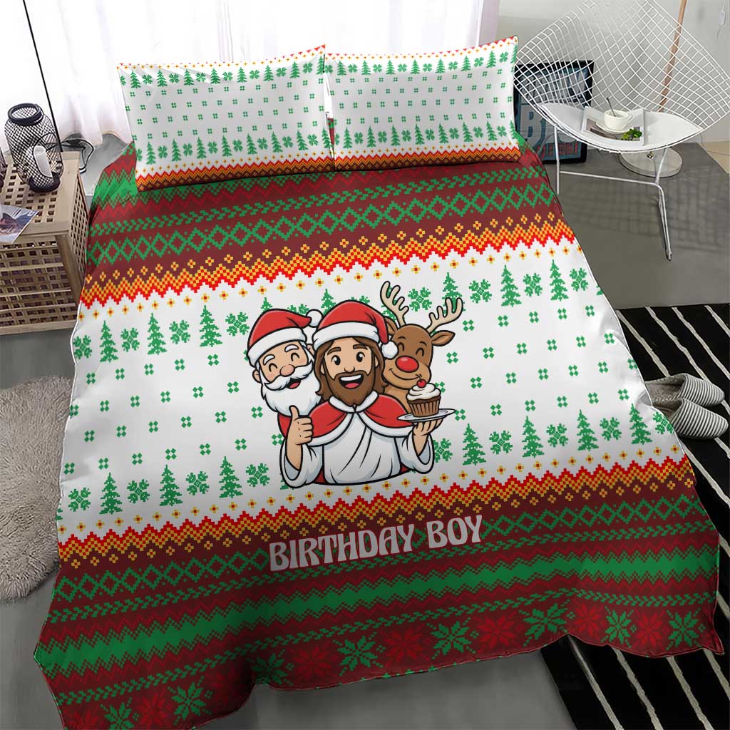 Christmas Jesus Birthday Boy Bedding Set Xmas Holiday Patterns - Wonder Print Shop