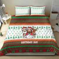 Christmas Jesus Birthday Boy Bedding Set Xmas Holiday Patterns - Wonder Print Shop