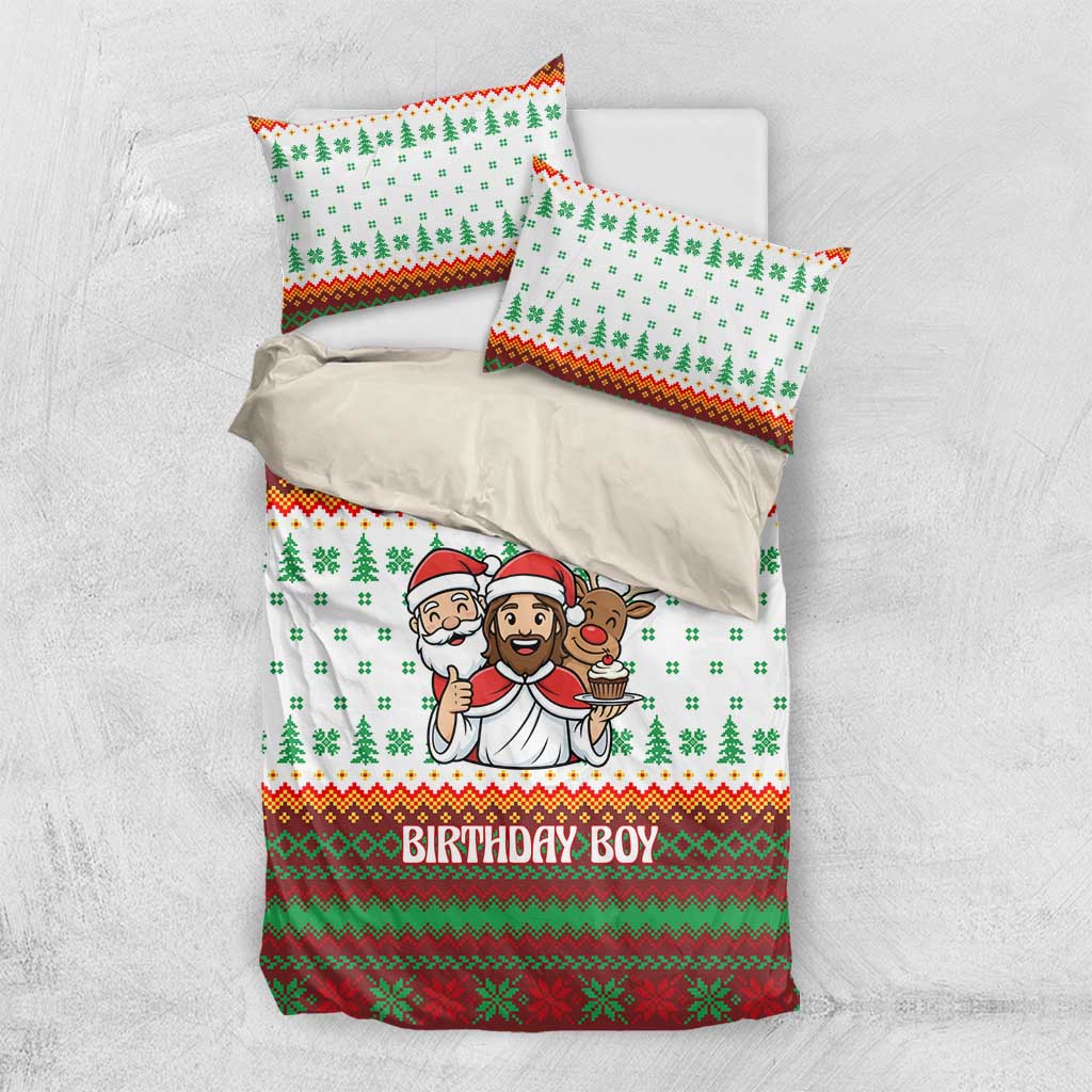 Christmas Jesus Birthday Boy Bedding Set Xmas Holiday Patterns - Wonder Print Shop