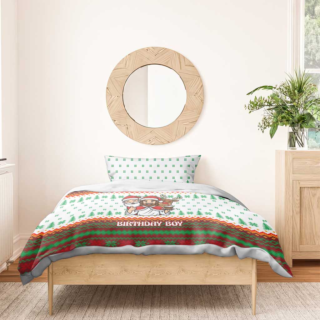 Christmas Jesus Birthday Boy Bedding Set Xmas Holiday Patterns - Wonder Print Shop