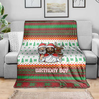 Christmas Jesus Birthday Boy Blanket Xmas Holiday Patterns - Wonder Print Shop